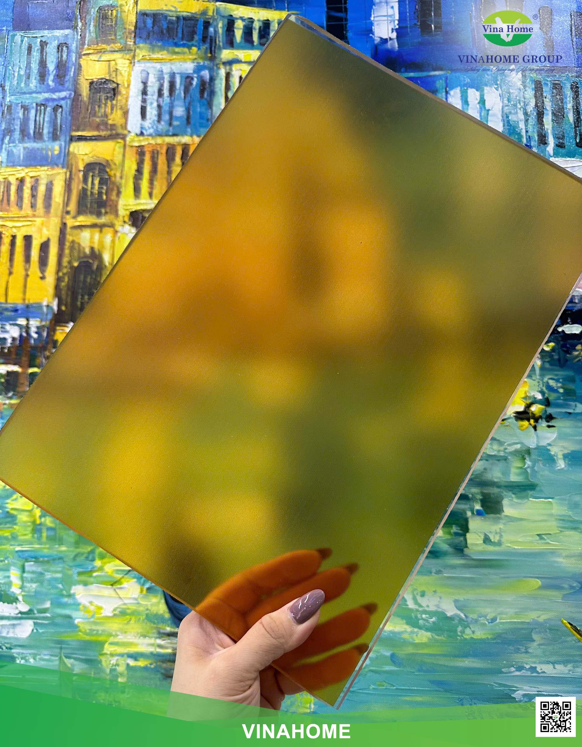 Tấm Lợp Lấy Sáng Đặc in UV tấm Vinlite