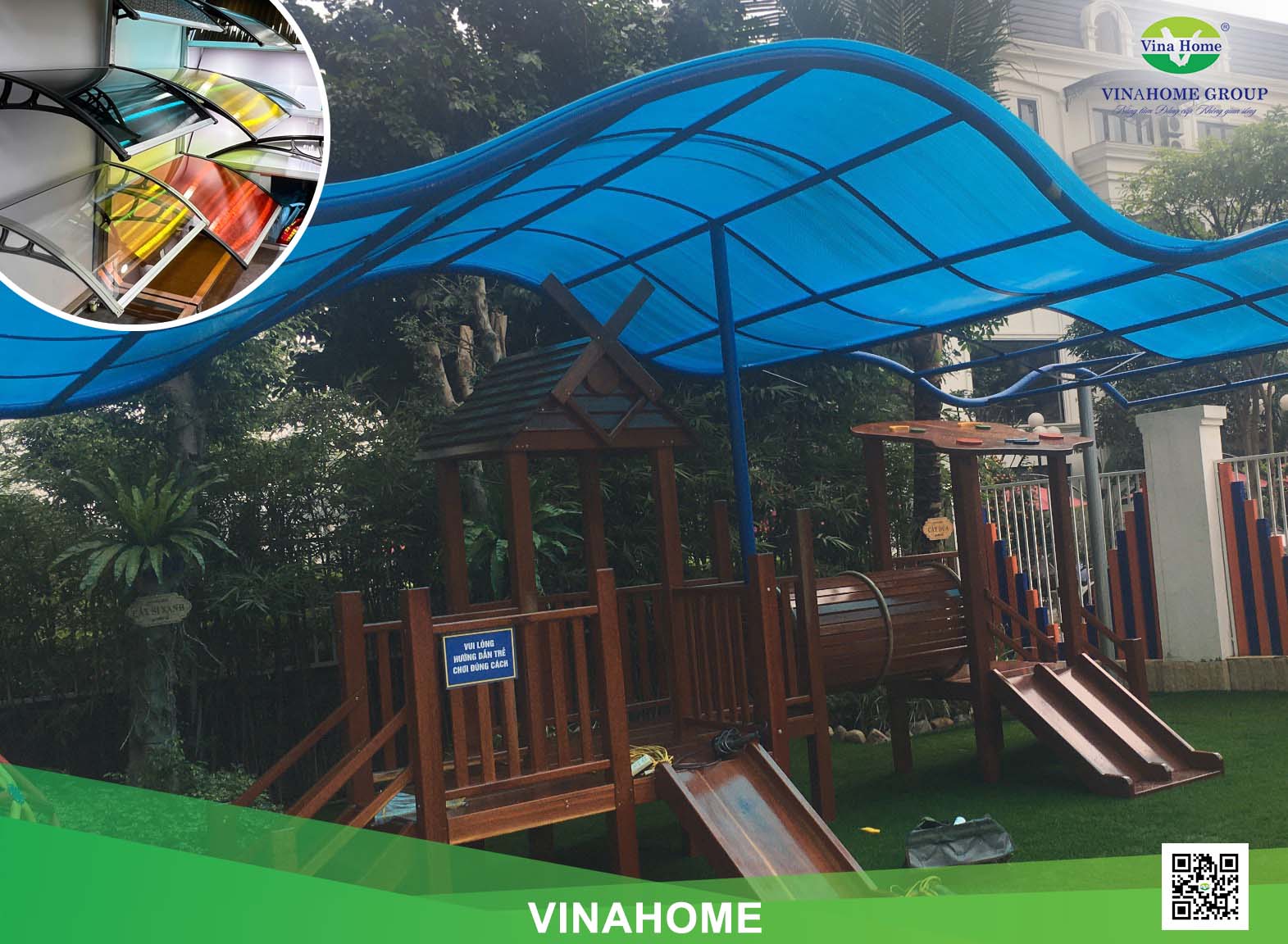 Công trình tấm lợp lấy sáng Poly rỗng