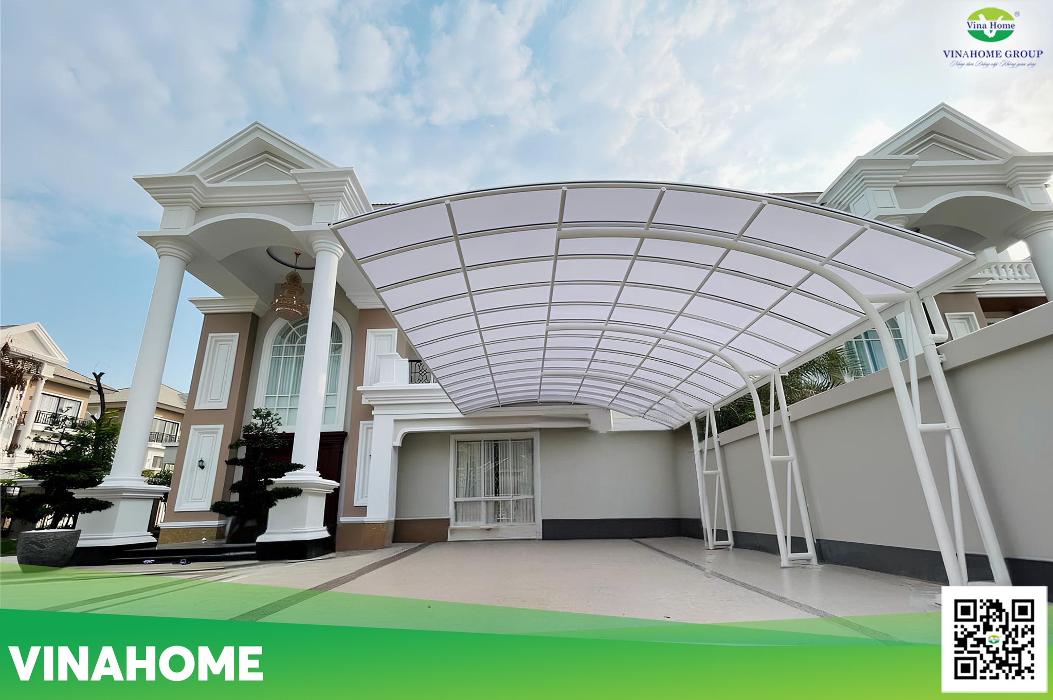 Công trình Tấm Lợp Lấy Sáng Poly Trắng Đục