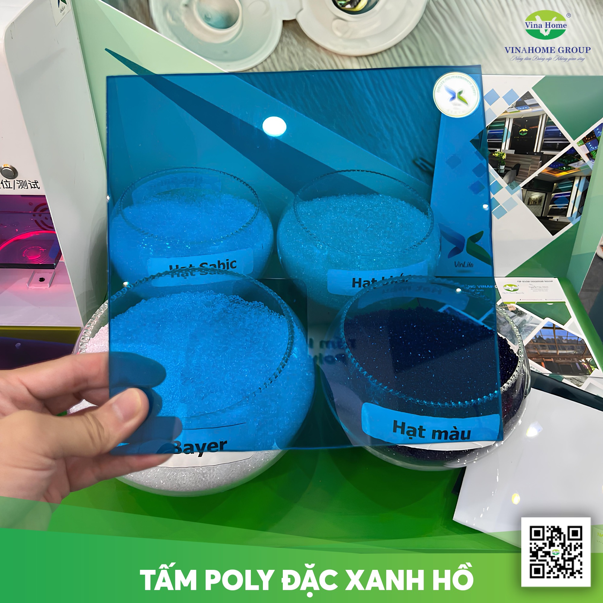 Tấm Poly màu xanh Vinahome