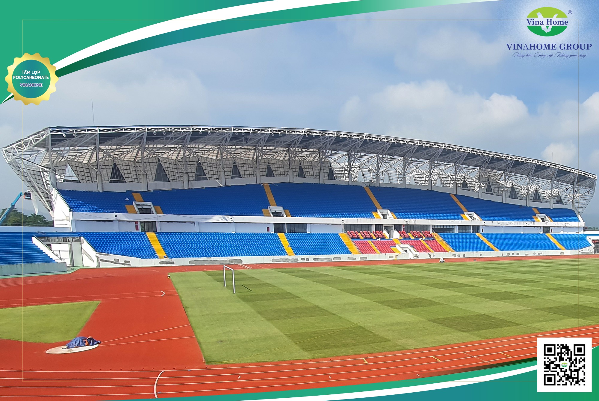 Công trình sân vận động từ Polycarbonate