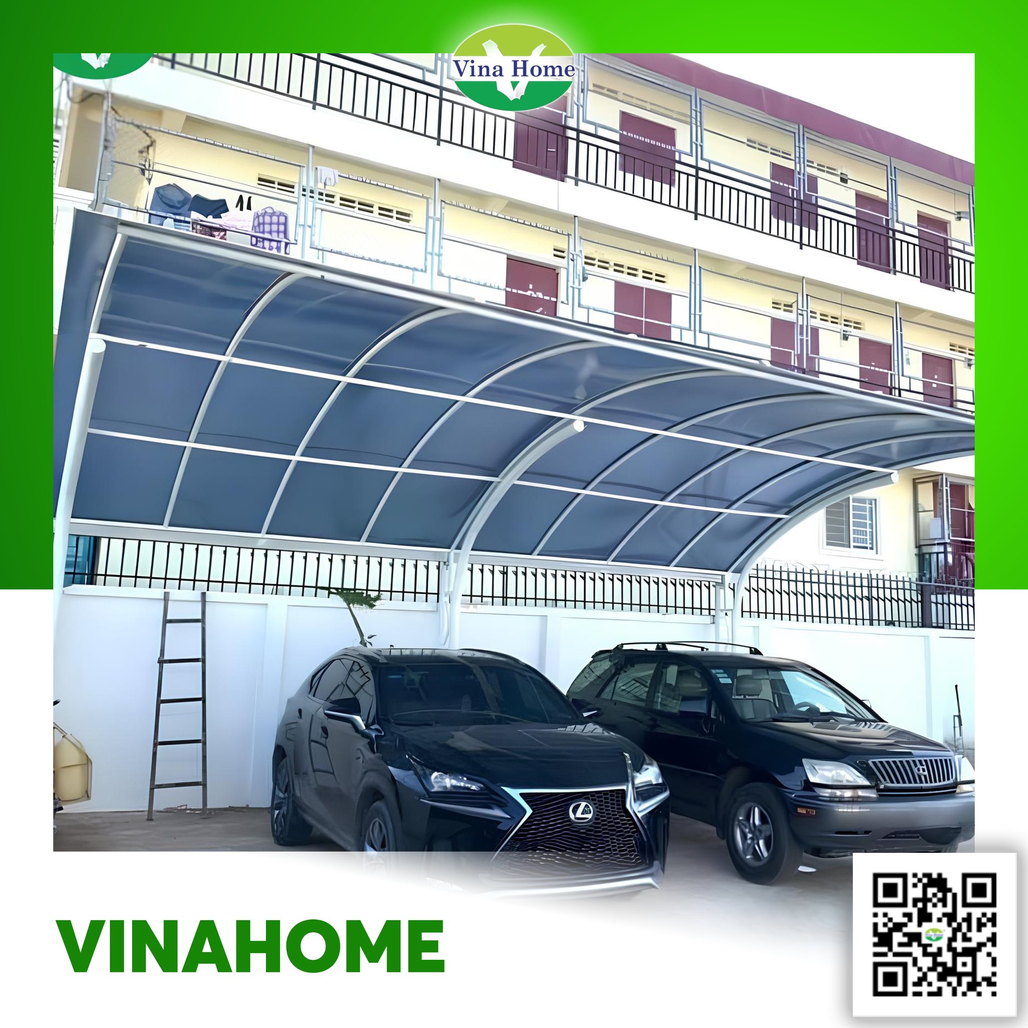 Mái che gara ô tô