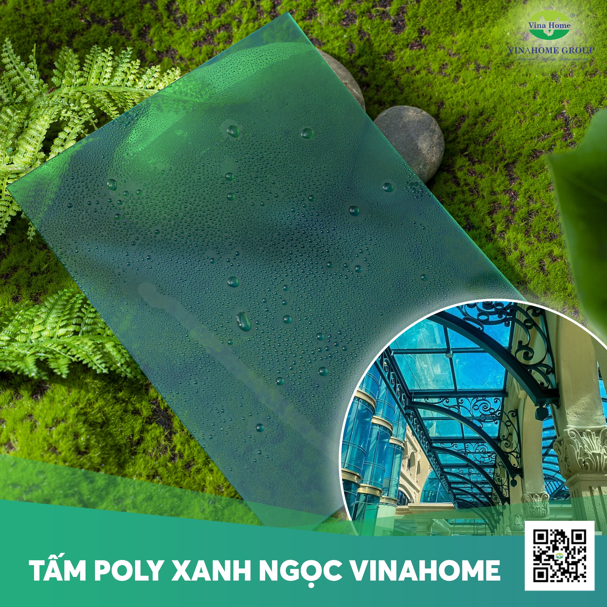 Tấm lợp lấy sáng poly đặc 1,6mm