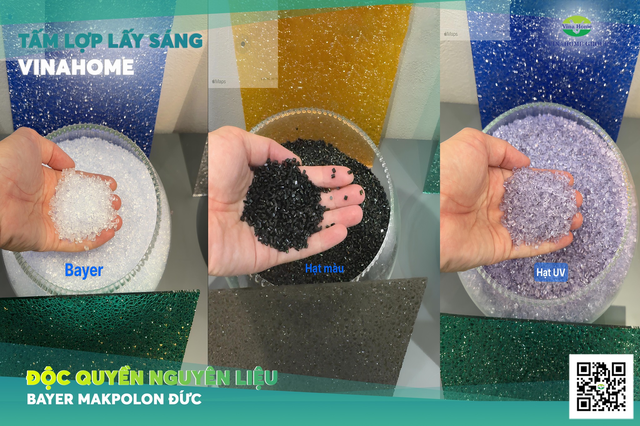Nguyên liệu tấm lợp lấy sáng poly 4mm phổ thông