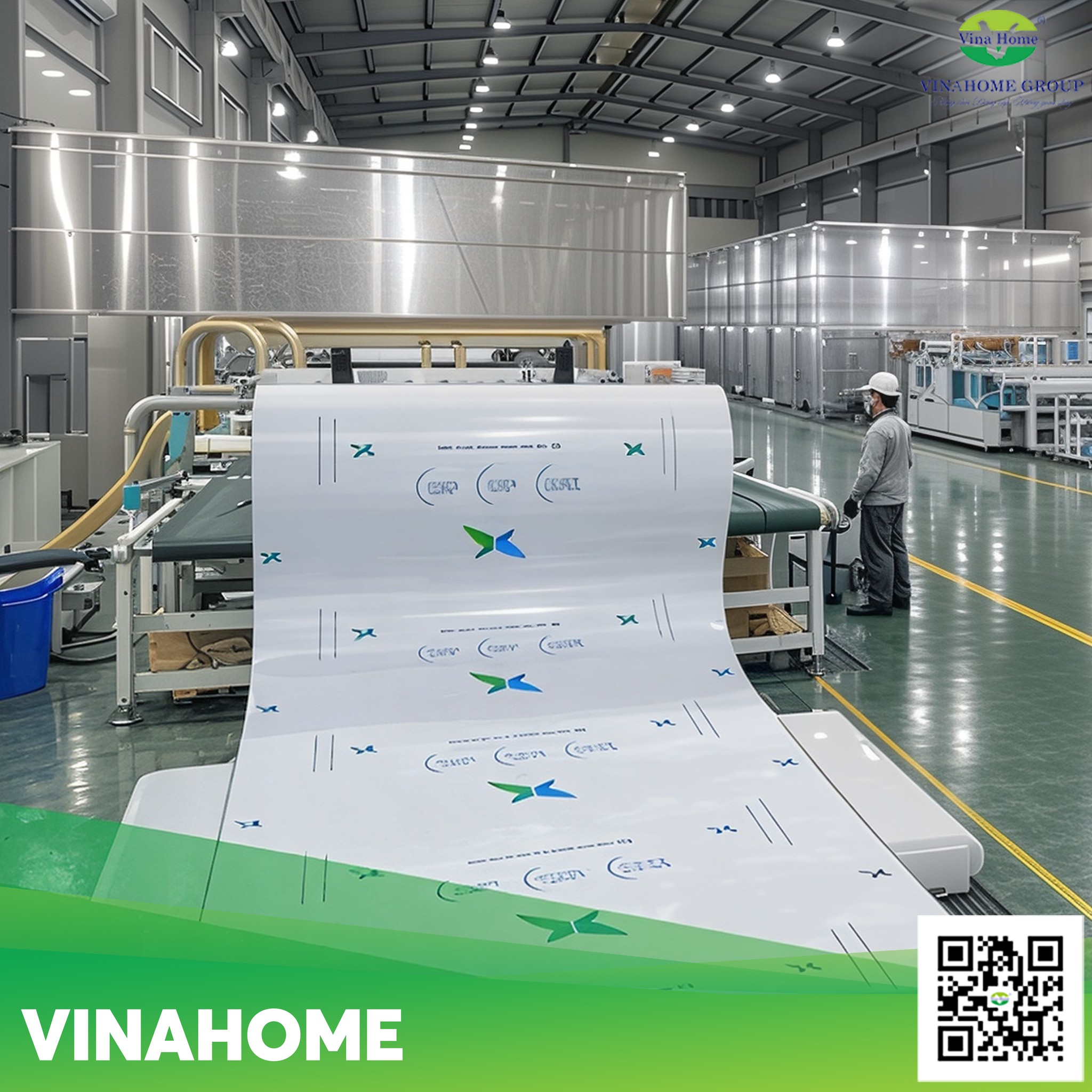 Vinahome sản xuất tấm lợp lấy sáng Poly đặc 1.6mm