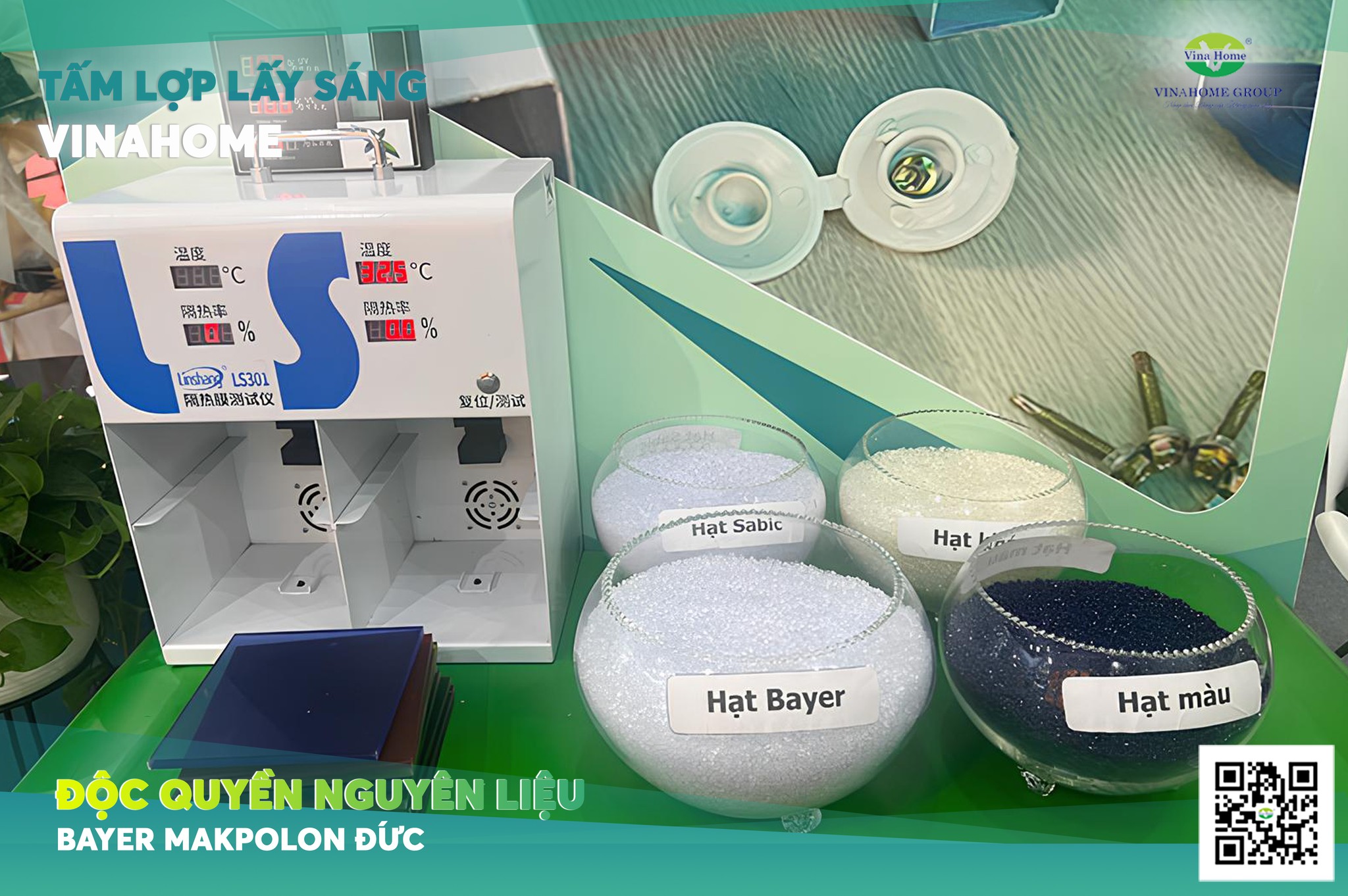 Thành phần tấm lợp lấy sáng poly đặc 1.6mm
