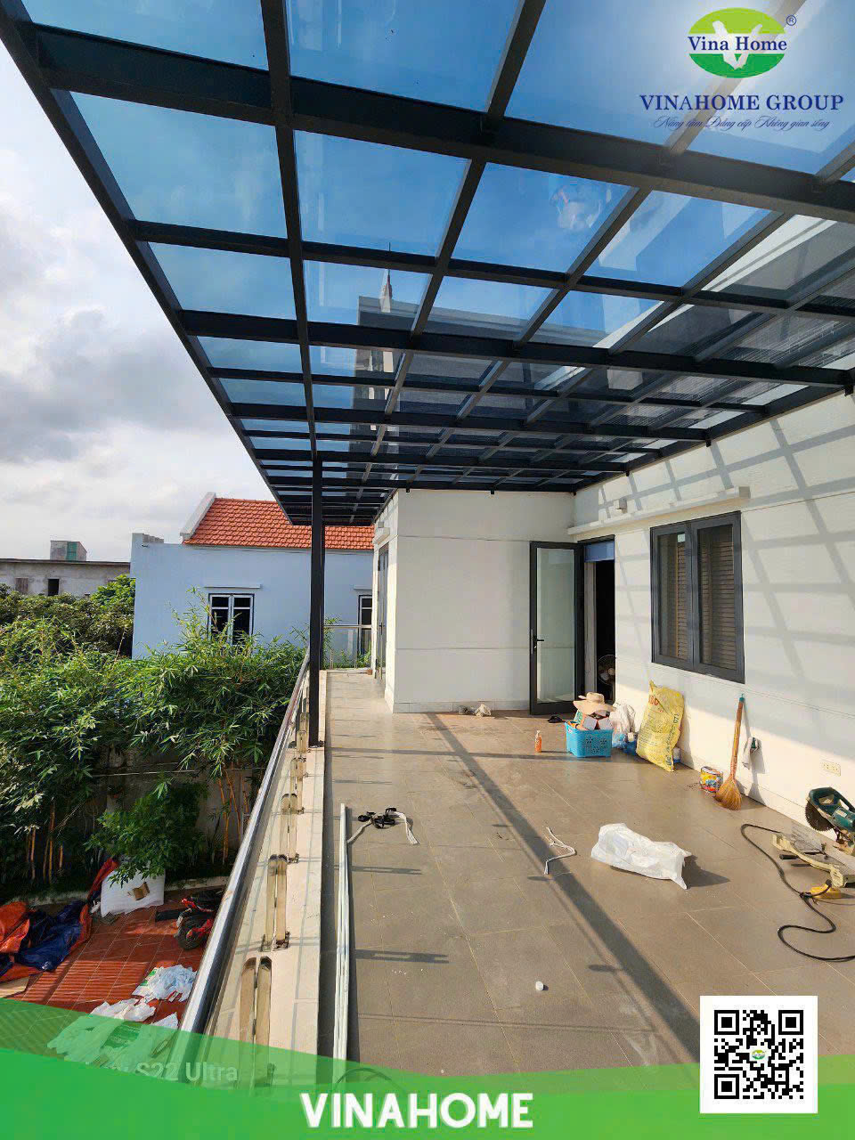 Mái che tấm lợp lấy sáng Vinlite đặc 4.8mm