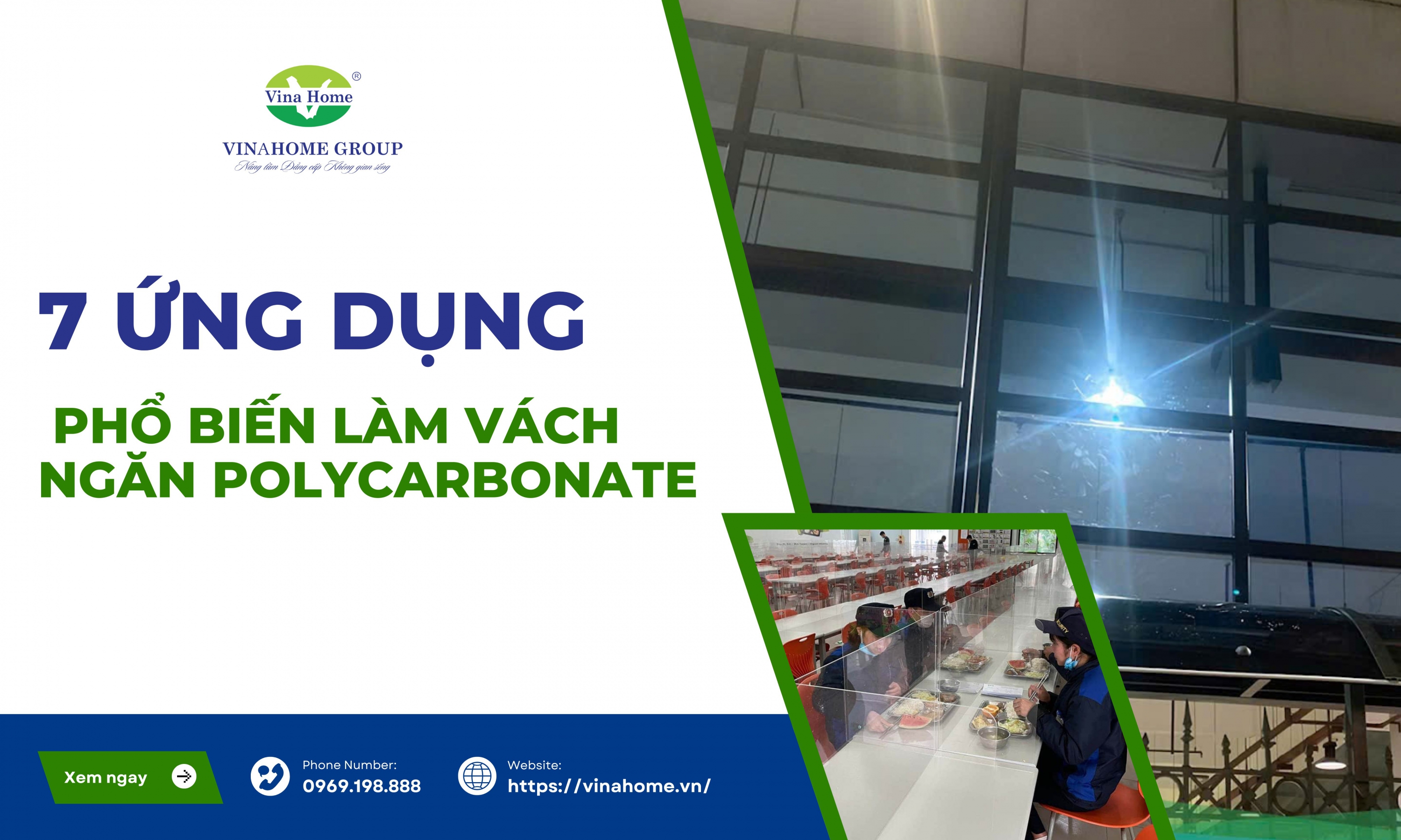 [TỔNG HỢP] 7 ứng dụng phổ biến làm vách ngăn Polycarbonate