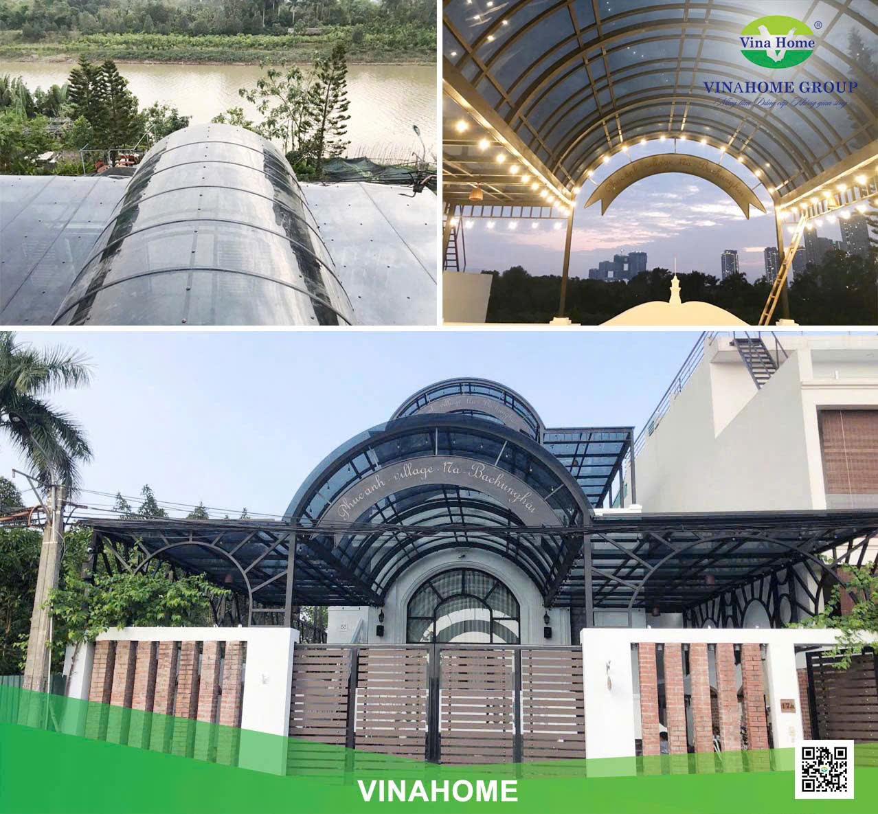 [Xu hướng] sử dụng tấm Poly trong biệt thự cao cấp thay kính hiện đại 